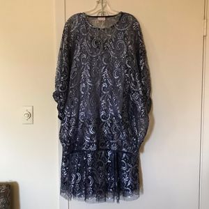 Vintage Chacok Purple Shinny Top and Skirt Set